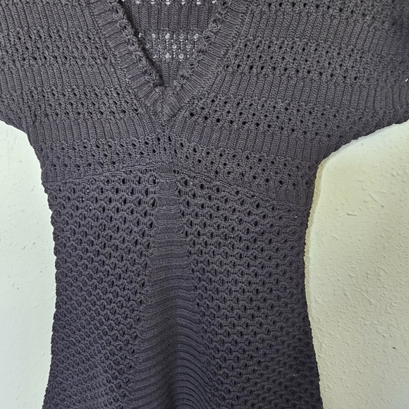 Calvin Klein Jeans Black Crochet Knit Swimsuit Cover Size S Small - Picture 3 of 11